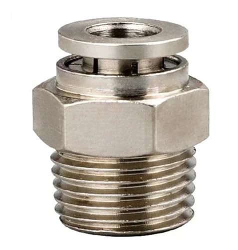 PC 4-16mm OD M5 M6 1/8 "1/4" 3/8 "1/2" Kupfer Nickel Überzug Push-To-Connect Pneumatische Air Fitting 1Pcs(4-M5 (4mm-M5x0.8mm)) von ZBFGEPLV