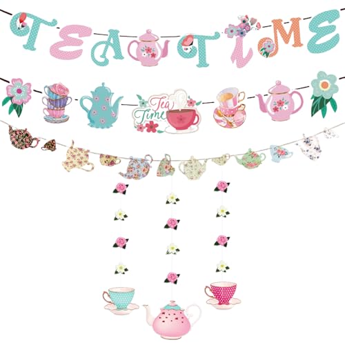 1 Set Teeparty-Ornamente, 1 Set Teekannen-/Tassen-Zugfahne, 1 Set Teekannen-/Teetassen-Zugfahne, Teeparty-Dekorationen, Foto-Requisiten als Hintergrundtafel. 1 Set Teeparty-Ornamente, 1 Set Teekannen-/Tassen-Zugfahne, 1 Set Teekannen-/Teetassen-Zugfahne, Teeparty-Dekorationen, Foto-Requisiten als Hintergrundtafel. von ZBHDEYG