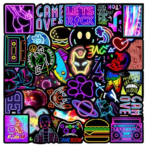 100 Stück Scrapbook-Dekorationsaufkleber, Broschürenaufkleber, Fahrrad, Skateboard-Aufkleber, Neon-Dekorationsaufkleber, Holografische Selbstklebende Aufkleber 100 Stück Scrapbook-Dekorationsaufkleber, Broschürenaufkleber, Fahrrad, Skateboard-Aufkleber, Neon-Dekorationsaufkleber, Holografische Selbstklebende Aufkleber von ZBHDEYG
