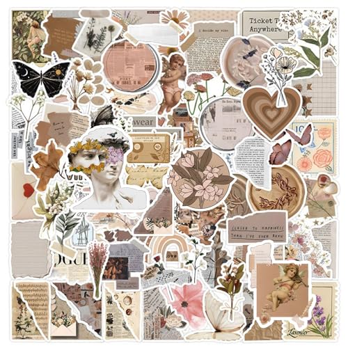 120 Stück Scrapbook-Aufkleber, Laptop-Aufkleber, Vintage-Aufkleber, Boho-Scrapbook-Aufkleber, Kreative Und Lustige Aufkleber, Kartendekorationsaufkleber 120 Stück Scrapbook-Aufkleber, Laptop-Aufkleber, Vintage-Aufkleber, Boho-Scrapbook-Aufkleber, Kreative Und Lustige Aufkleber, Kartendekorationsaufkleber von ZBHDEYG