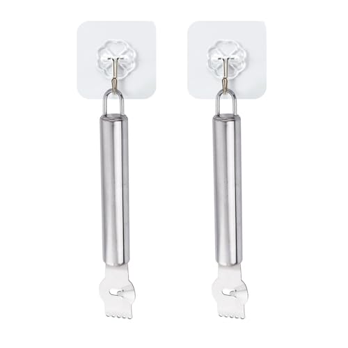 2 Stück Zitronenschäler, 2 Stück transparente Haken, manueller Schäler, Universalschäler, Küchenhelfer, Obstschäler, geeignet zum Schälen verschiedener Obst- und Gemüsesorten 2 Stück Zitronenschäler, 2 Stück transparente Haken, manueller Schäler, Universalschäler, Küchenhelfer, Obstschäler, geeignet zum Schälen verschiedener Obst- und Gemüsesorten von ZBHDEYG