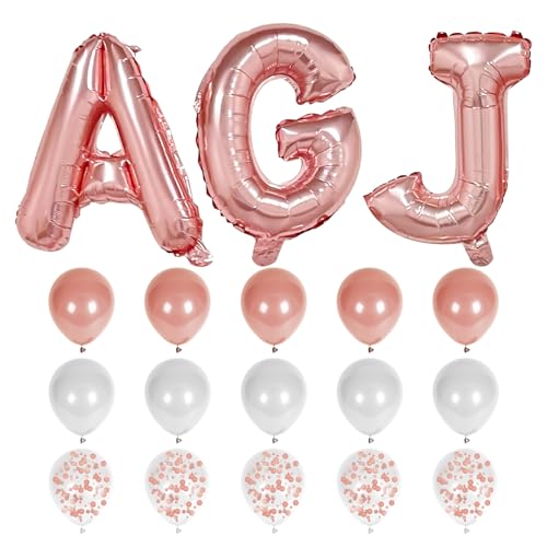 3 Stück Buchstabenballons, 15 Runde Luftballons Mit Bändern Und 1 Stück Punktkleber, Ballonset, Jga-Ballondekoration, Junggesellenabschied Für Frauen, Hintergrund-Requisiten von ZBHDEYG