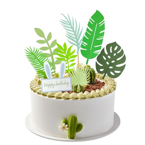 7 Stück Grüne Blatteinsätze, 5 Stück Schreibende Kuchenkarten, Grüne Blatt-Dekokarten, Waldkuchendekoration, Hawaiianische Kuchenkarten, Geeignet Für Desserts Und Party-Kuchendekorationen 7 Stück Grüne Blatteinsätze, 5 Stück Schreibende Kuchenkarten, Grüne Blatt-Dekokarten, Waldkuchendekoration, Hawaiianische Kuchenkarten, Geeignet Für Desserts Und Party-Kuchendekorationen von ZBHDEYG