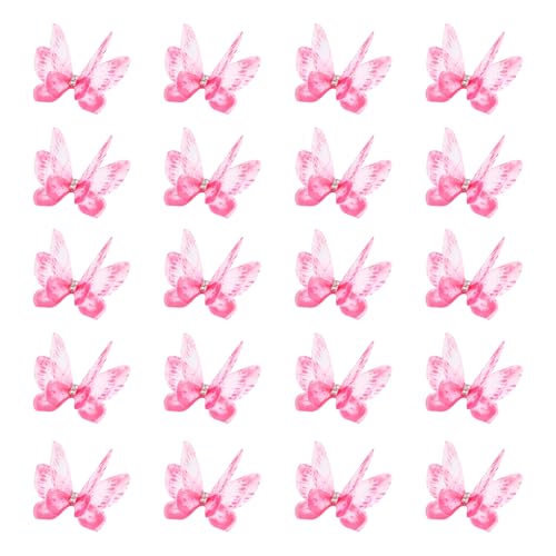 20pcs Strassstones Schmetterling Applikationen Abnähen Sie Organza Flecken Schmetterlingsgestickte Applikationen Für Kleidung Nähen Handwerk Organza Stoff Für Haareclips von ZBIianxer