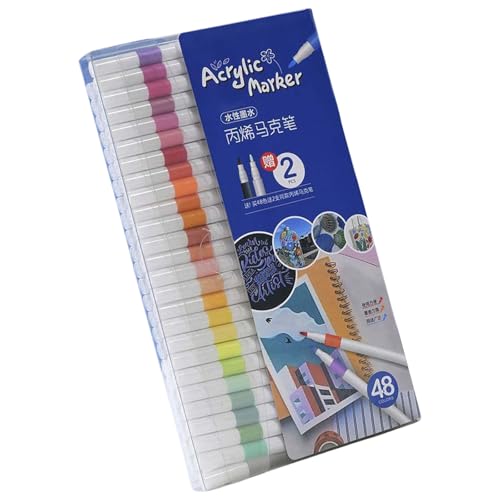 24.12.48 Farb Acryl Stift Acryl Farbstift Farbmarkierungen Marker Set Bastelmittel Zum Zeichnen Von Stein von ZBIianxer