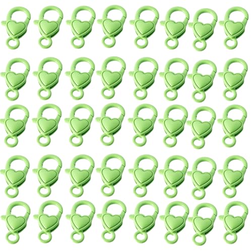 40pcs Multicolor Herz Klauen Verschluss Accessoire Für Schlüsselketten Halskettenarmbandschmuck Täglich Herstellen. von ZBIianxer