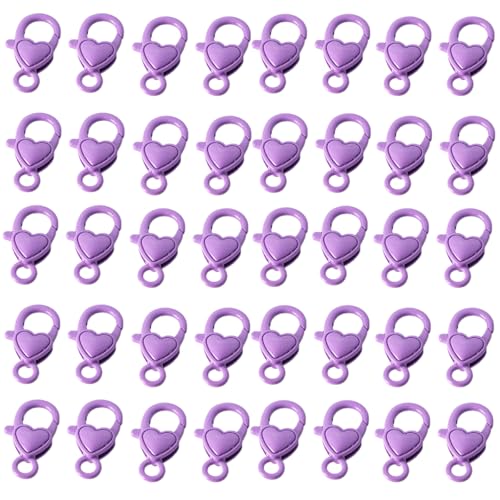 40pcs Multicolor Herz Klauen Verschluss Accessoire Für Schlüsselketten Halskettenarmbandschmuck Täglich Herstellen. von ZBIianxer