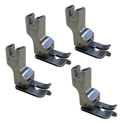 4pcs Austauschbares Flachauto Presse Fußnähmaschinenzubehör Für Hemden Vorhänge Leinwand Stoff Leder Nähen von ZBIianxer