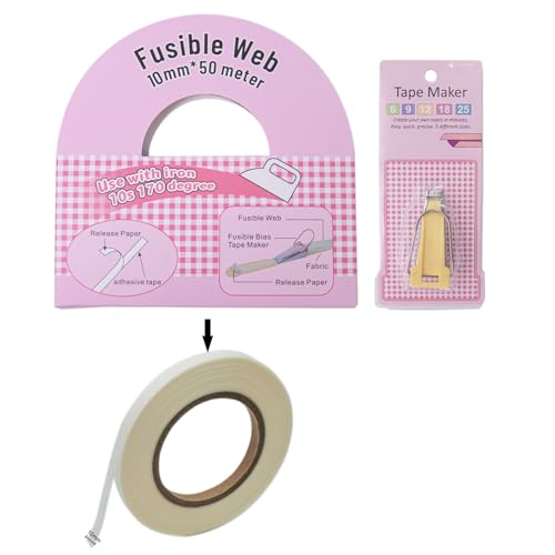 ZBIianxer Blattbias Tape WTIH Fusible Bias Tape Maker Werkzeug (Größe 1/4inch 3/8 Zoll ZBIianxer Blattbias Tape WTIH Fusible Bias Tape Maker Werkzeug (Größe 1/4inch 3/8 Zoll von ZBIianxer