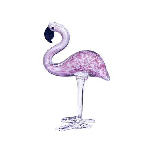 ZBIianxer Dekoratives Glas Flamingos Figur Tierskulptur Ornament Für Raffinierte Home Office Tischdisplay Oder Geschenke von ZBIianxer