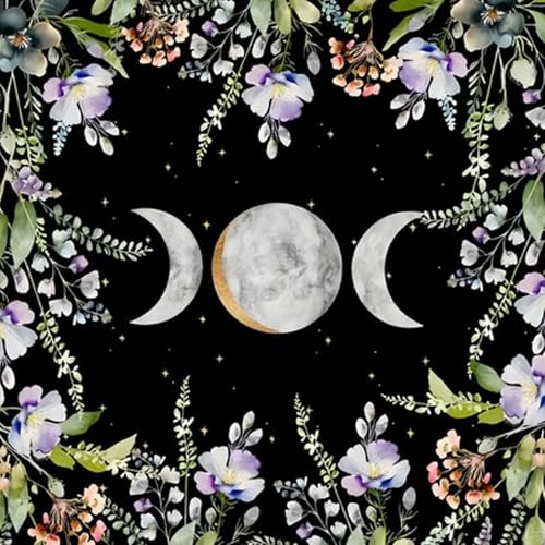 ZBIianxer Mystical Moons Stern Gemusterte Tarottisch Bedeckt Tarot Karten Lesen Von Stoff Für Spirituelle Praktiken von ZBIianxer