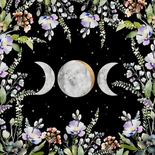 ZBIianxer Mystical Moons Stern Gemusterte Tarottisch Bedeckt Tarot Karten Lesen Von Stoff Für Spirituelle Praktiken von ZBIianxer