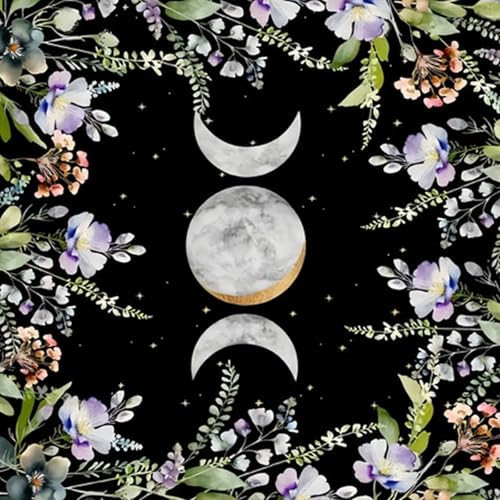ZBIianxer Mystical Moons Stern Gemusterte Tarottisch Bedeckt Tarot Karten Lesen Von Stoff Für Spirituelle Praktiken von ZBIianxer