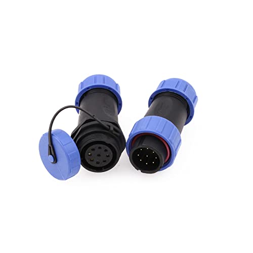 ZBLZGP SP21 9-poliger wasserdichter Schottstecker, schwere Steckverbinder, Stromkabel, Steckdose, 5 A, 500 V, Schalttafelmontage, elektrisch, 18 AWG, staubdicht, für den Außenbereich, für Boote ZBLZGP SP21 9-poliger wasserdichter Schottstecker, schwere Steckverbinder, Stromkabel, Steckdose, 5 A, 500 V, Schalttafelmontage, elektrisch, 18 AWG, staubdicht, für den Außenbereich, für Boote von ZBLZGP
