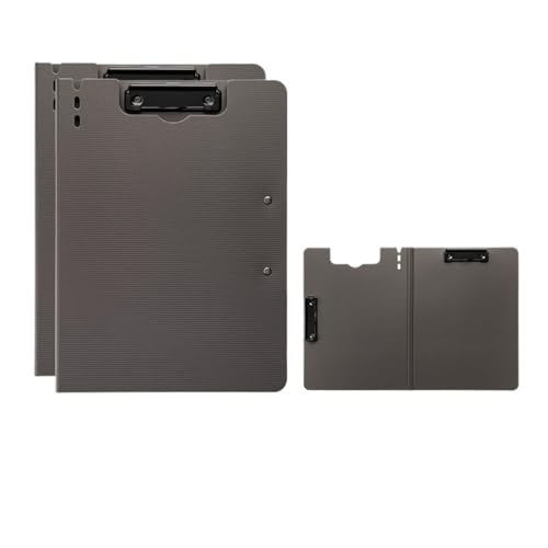Foldover Klemmbrett Ringbuch Dokumententasche, Aktenordner 2er-Pack Doppelclip PP A4 Mehrfarbig(Black) von ZBORAVPIX
