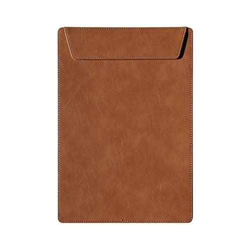 Foldover Klemmbrett Ringbuch Dokumententasche, Aktenordner Klemmbrett PU Leder A4 mit verstecktem Stift Multicolor(Bruin) von ZBORAVPIX