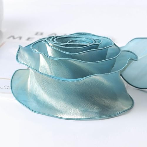 Transparentes Chiffon Organzaband, 10 Yards 5 cm Organza Polycotton Band for Blumensträuße Hochzeit Geschenkverpackung A20 von ZBORAVPIX
