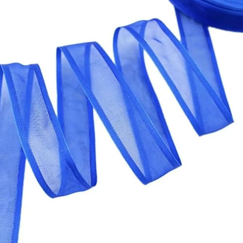 Transparentes Chiffon Organzaband, 20 mm doppelseitige Organzabänder, mehrfarbig(Blue) von ZBORAVPIX