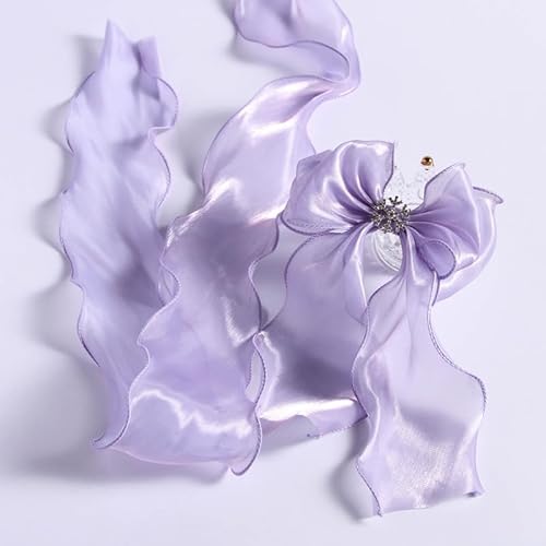 Transparentes Chiffon Organzaband, Organzaband aus Polycotton, 9,1 m x 5 cm, A08, for Blumensträuße, Geschenkverpackungen von ZBORAVPIX