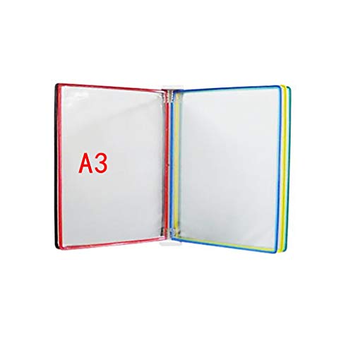 Wandmontiertes Poster Flip Book Display， Dokumentenhalter A3 mit 5 Paneelen und 10 Taschen 45 * 32 * 4,5 cm(B) von ZBORAVPIX