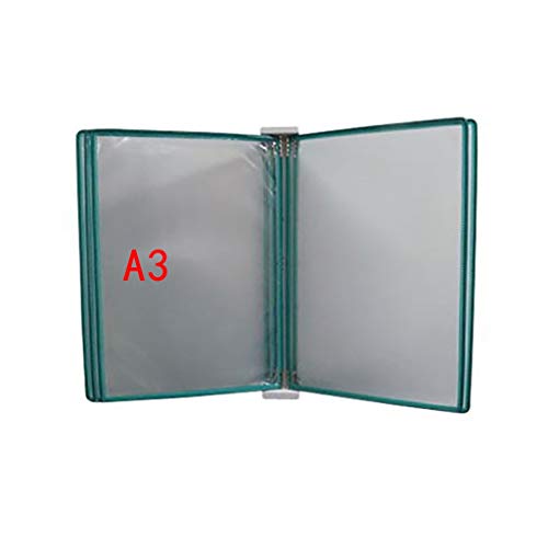 Wandmontiertes Poster Flip Book Display， Dokumentenhalter A3 mit 5 Paneelen und 10 Taschen 45 * 32 * 4,5 cm(C) von ZBORAVPIX