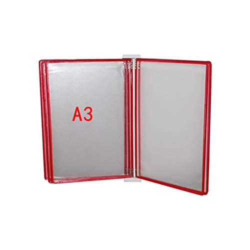 Wandmontiertes Poster Flip Book Display， Dokumentenhalter A3 mit 5 Paneelen und 10 Taschen 45 * 32 * 4,5 cm(E) von ZBORAVPIX