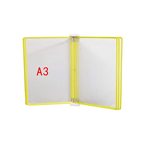 Wandmontiertes Poster Flip Book Display， Dokumentenhalter A3 mit 5 Paneelen und 10 Taschen 45 * 32 * 4,5 cm(F) von ZBORAVPIX