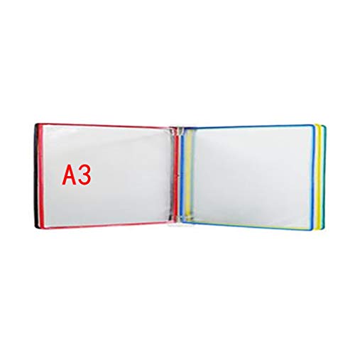 Wandmontiertes Poster Flip Book Display， Dokumentenhalter A3 mit 5 Paneelen und 10 Taschen 45 * 32 * 4,5 cm(G) von ZBORAVPIX