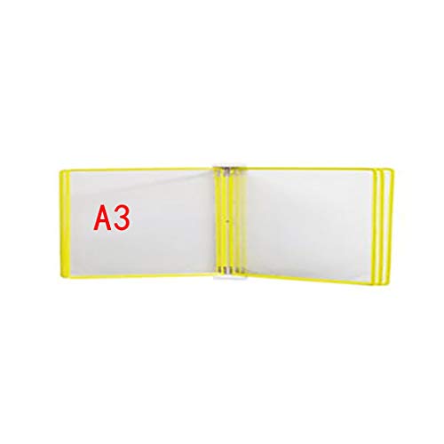 Wandmontiertes Poster Flip Book Display， Dokumentenhalter A3 mit 5 Paneelen und 10 Taschen 45 * 32 * 4,5 cm(J) von ZBORAVPIX