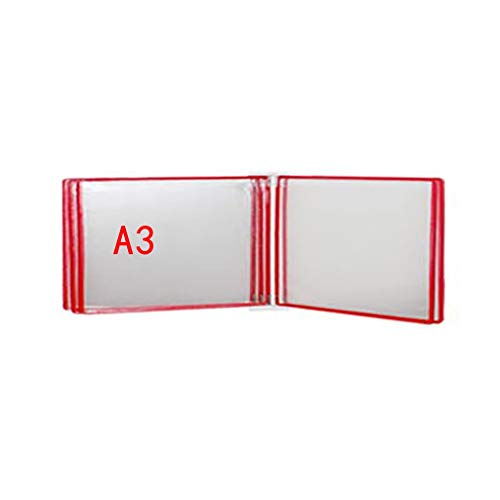 Wandmontiertes Poster Flip Book Display， Dokumentenhalter A3 mit 5 Paneelen und 10 Taschen 45 * 32 * 4,5 cm(K) von ZBORAVPIX