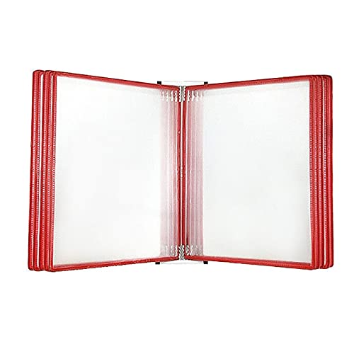 Wandmontiertes Poster Flip Book Display， Magnetischer Dokumentenhalter zur Wandmontage, A4-Briefpapiergröße, wandmontierter Aktenhalter(Red) von ZBORAVPIX