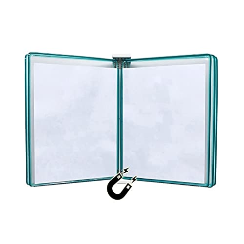 Wandmontiertes Poster Flip Book Display， Wandmontierter Aktenhalter A3 [16,53 Zoll × 11,69 Zoll] 10 Taschen, an Metallvorrichtung befestigt(Green) von ZBORAVPIX