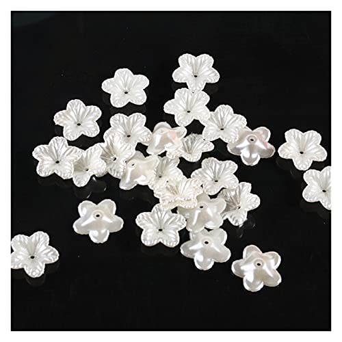 ZBORAVPIX Faux Pearls Perlen, ABS/Acryl-Imitationsperlen, Blumen-Herzperlen, Mehrfarbig, 3–30 mm, DIY-Schmuck, Bastelzubehör(19 18mm 30) von ZBORAVPIX