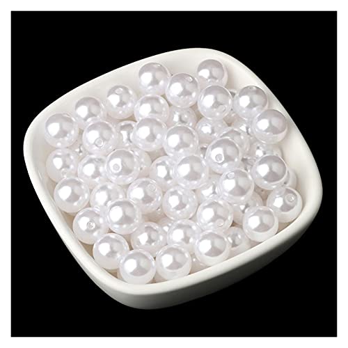 ZBORAVPIX Faux Pearls Perlen, ABS Imitation Perle Perlen Lose Runde Perlen for DIY Schmuck Machen 4-16mm Multicolor(White,16mm 20pc) von ZBORAVPIX