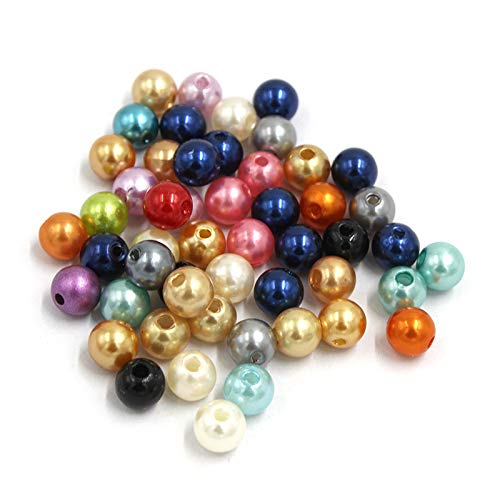 ZBORAVPIX Faux Pearls Perlen, Acryl-Imitationsperlen for die Schmuckherstellung und for Basteln, 4 mm, Mehrfarbig, Packung mit 300 Stück(4) von ZBORAVPIX