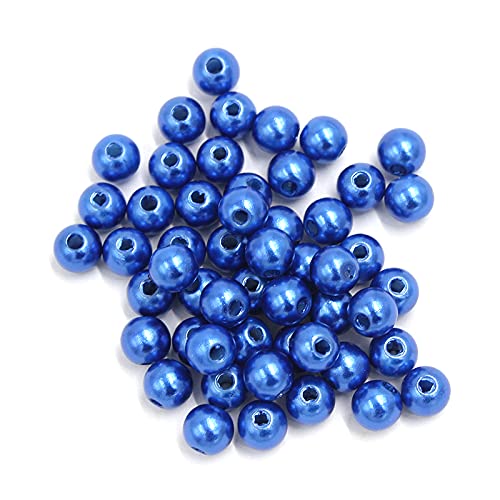 ZBORAVPIX Faux Pearls Perlen, Acryl-Imitationsperlen for die Schmuckherstellung und for Basteln, 4 mm, Mehrfarbig, Packung mit 300 Stück(Blue) von ZBORAVPIX