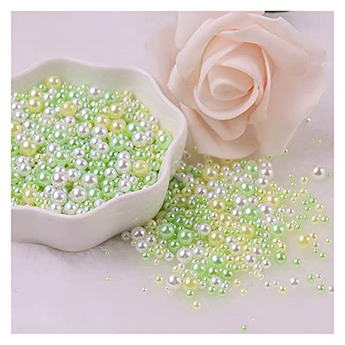 ZBORAVPIX Faux Pearls Perlen, Acryl-Imitationsperlen mit Flacher Rückseite, Mehrfarbig, 3–8 mm, ohne Löcher, 200 Stück(11) von ZBORAVPIX