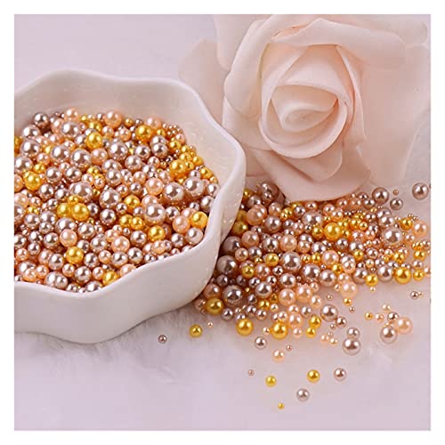 ZBORAVPIX Faux Pearls Perlen, Acryl-Imitationsperlen mit Flacher Rückseite, Mehrfarbig, 3–8 mm, ohne Löcher, 200 Stück(13) von ZBORAVPIX