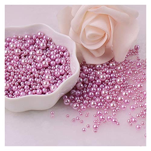 ZBORAVPIX Faux Pearls Perlen, Acryl-Imitationsperlen mit Flacher Rückseite, Mehrfarbig, 3–8 mm, ohne Löcher, 200 Stück(22) von ZBORAVPIX