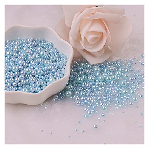 ZBORAVPIX Faux Pearls Perlen, Acryl-Imitationsperlen mit Flacher Rückseite, Mehrfarbig, 3–8 mm, ohne Löcher, 200 Stück(24) von ZBORAVPIX