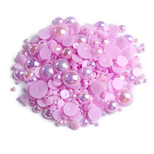 ZBORAVPIX Faux Pearls Perlen, Acryl-Kunststoffperlen mit Löchern, Mehrfarbig, 3–8 mm, 150–200 Stück, for die Schmuckherstellung, YC0416(11) von ZBORAVPIX