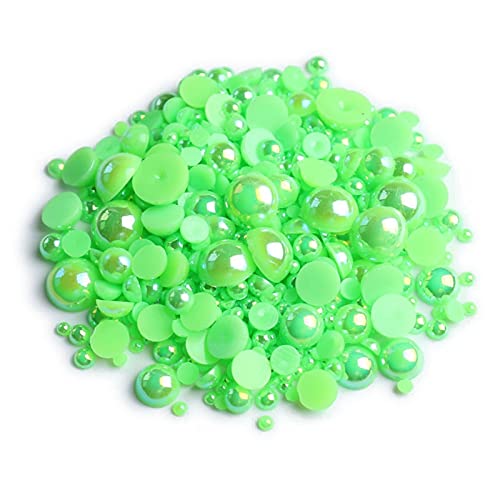 ZBORAVPIX Faux Pearls Perlen, Acryl-Kunststoffperlen mit Löchern, Mehrfarbig, 3–8 mm, 150–200 Stück, for die Schmuckherstellung, YC0416(7) von ZBORAVPIX