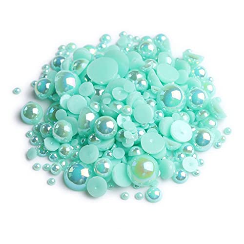 ZBORAVPIX Faux Pearls Perlen, Acryl-Kunststoffperlen mit Löchern, Mehrfarbig, 3–8 mm, 150–200 Stück, for die Schmuckherstellung, YC0416(8) von ZBORAVPIX