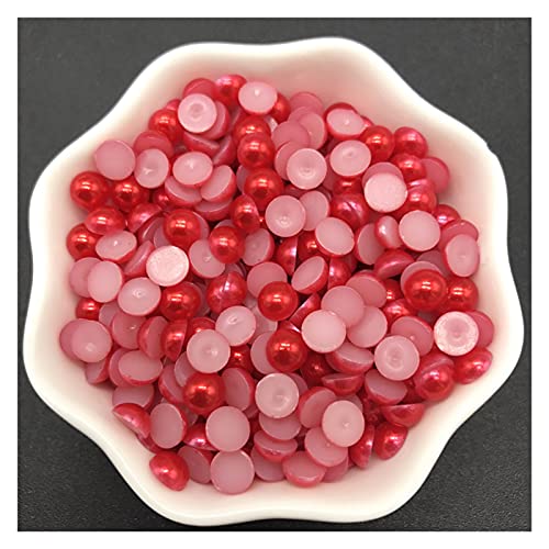 ZBORAVPIX Faux Pearls Perlen, Halbrunde Scrapbook-Perlen mit Kunstperlen und Flacher Rückseite, 4 mm, Mehrfarbig, 200 Stück(18) von ZBORAVPIX