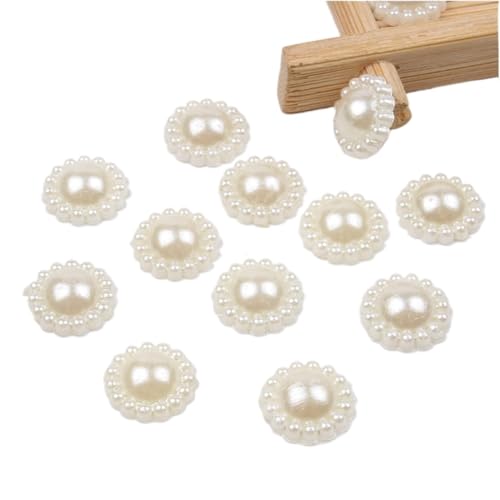 ZBORAVPIX Faux Pearls Perlen, Imitationsperlen, halbrund, Flache Rückseite, 12 mm, for DIY-Schmuckhandwerk, 100 Stück von ZBORAVPIX