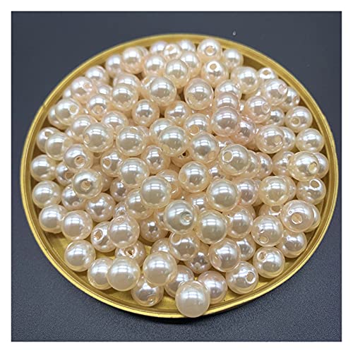 ZBORAVPIX Faux Pearls Perlen, Imitationsperlen, runde Perlen, Mehrfarbig, 8 mm Durchmesser, 50 Stück, for die Schmuckherstellung, DIY-Armband, Halskettenperlen(10) von ZBORAVPIX