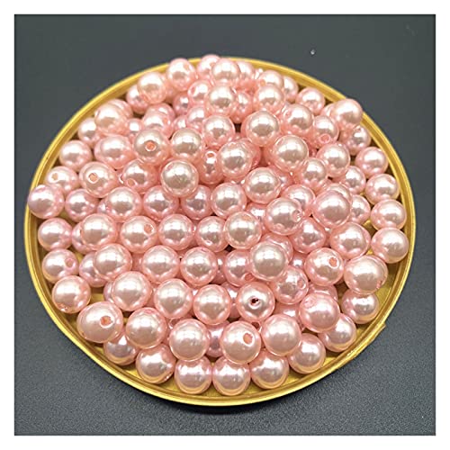 ZBORAVPIX Faux Pearls Perlen, Imitationsperlen, runde Perlen, Mehrfarbig, 8 mm Durchmesser, 50 Stück, for die Schmuckherstellung, DIY-Armband, Halskettenperlen(12) von ZBORAVPIX