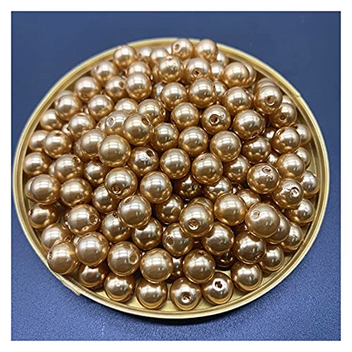 ZBORAVPIX Faux Pearls Perlen, Imitationsperlen, runde Perlen, Mehrfarbig, 8 mm Durchmesser, 50 Stück, for die Schmuckherstellung, DIY-Armband, Halskettenperlen(13) von ZBORAVPIX