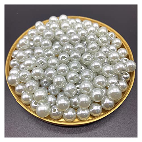 ZBORAVPIX Faux Pearls Perlen, Imitationsperlen, runde Perlen, Mehrfarbig, 8 mm Durchmesser, 50 Stück, for die Schmuckherstellung, DIY-Armband, Halskettenperlen(3) von ZBORAVPIX