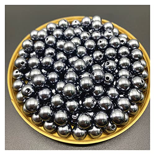 ZBORAVPIX Faux Pearls Perlen, Imitationsperlen, runde Perlen, Mehrfarbig, 8 mm Durchmesser, 50 Stück, for die Schmuckherstellung, DIY-Armband, Halskettenperlen(4) von ZBORAVPIX